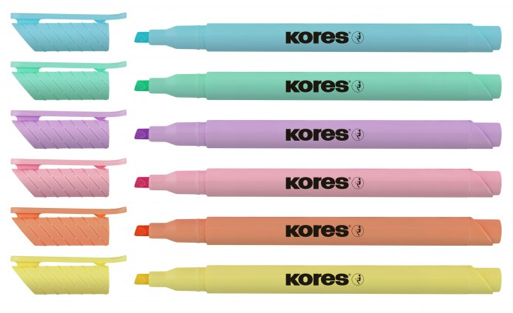SET DE RESALTADOR PUNTA FINA PASTEL *6