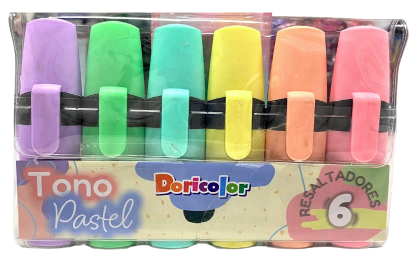 ESTUCHE DE RESALTADOR NEON PASTEL *6