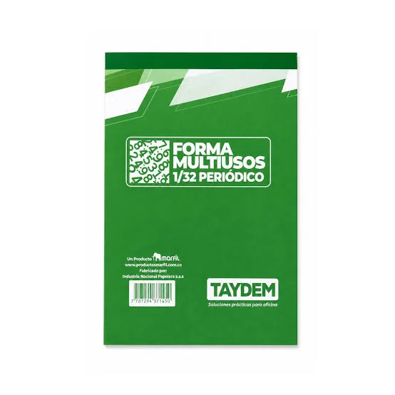 FACTURERO FORMA MULTIUSOS 1/32 PERIODICO
