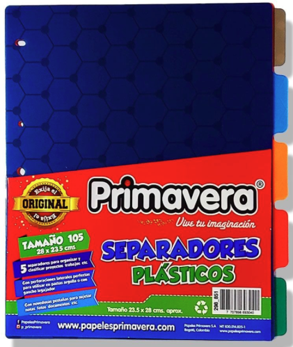 SEPARADOR PLÁSTICO CARTA
