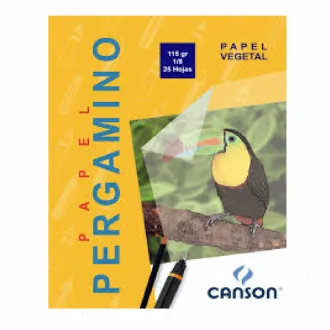 PAPEL PERGAMINO 115GRS 1/8 POR UNIDAD