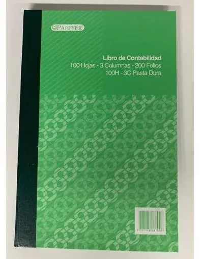 LIBRO CONTABLE DE 200 FOLIOS
