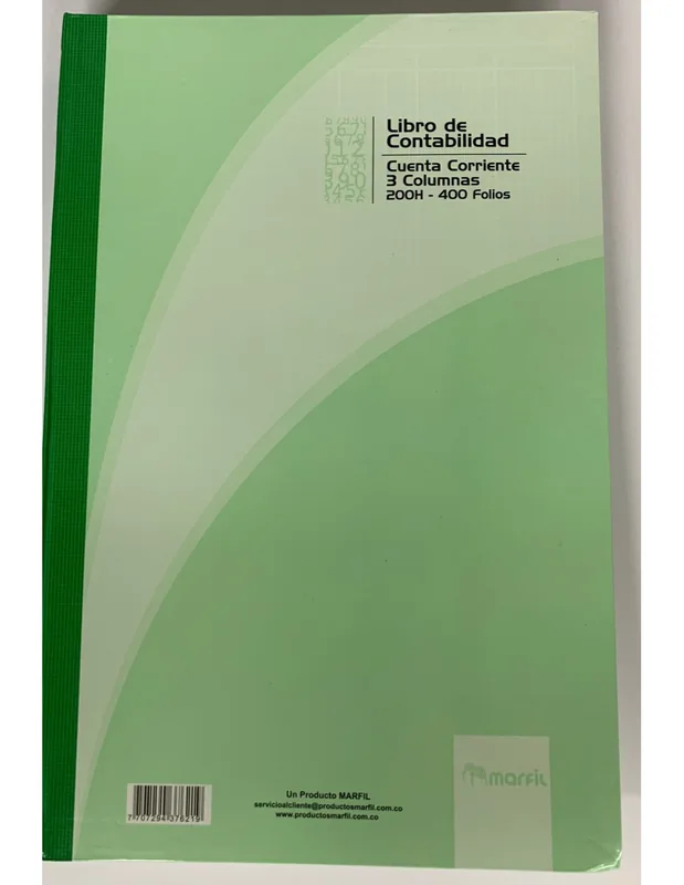 LIBRO CONTABLE DE 400 FOLIOS