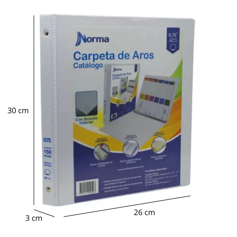 PASTA ARGOLLA BLANCA 0,75 CARTA
