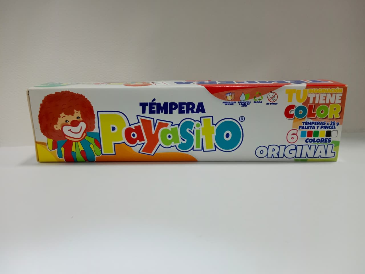 CAJA DE TEMPERA PAYASITO *6