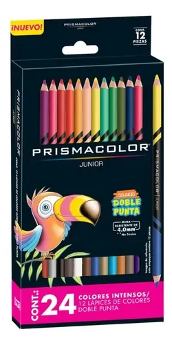 COLORES PRISMACOLOR JUNIOR X 12 DOBLEPUNTA