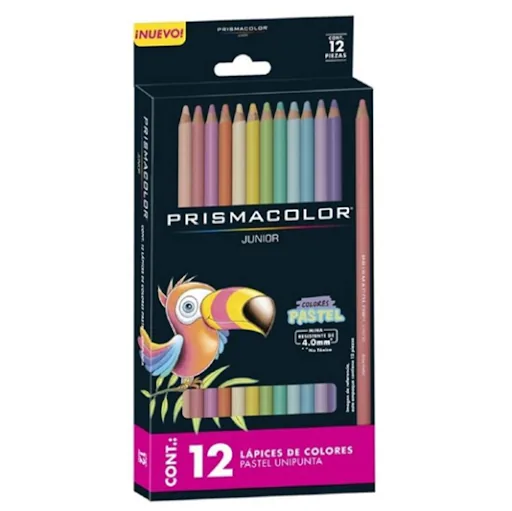 COLORES PRISMACOLOR JUNIOR PASTEL X 12 UNIPUNTA