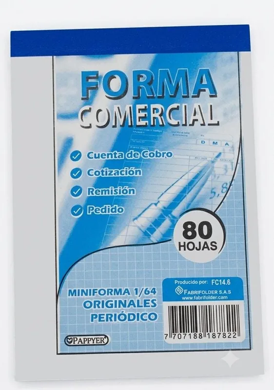 FACTURERO FORMA COMERCIAL 80 HOJAS 1/64