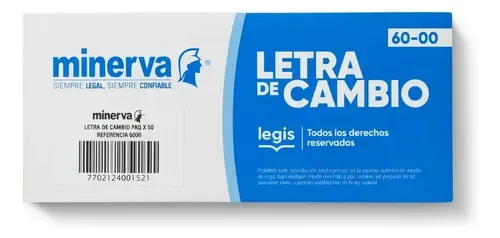 TALONARIO LETRA DE CAMBIO MINERVA