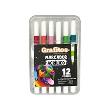 ESTUCHE MARCADOR ACRILICO X12