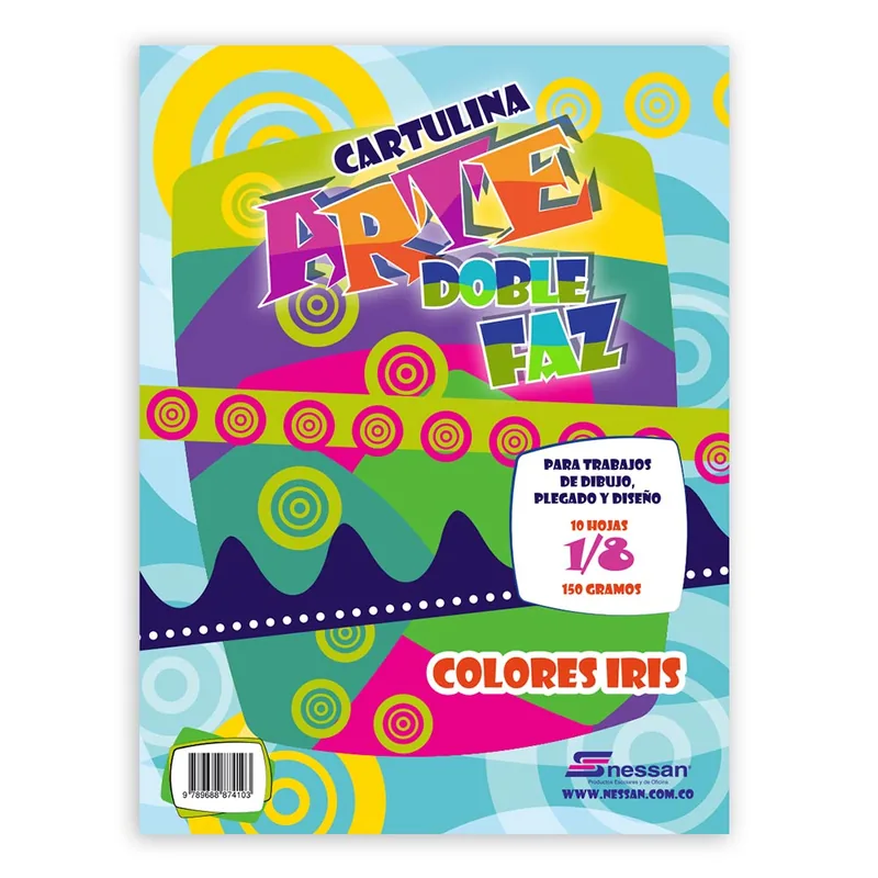 BLOCK CARTULINA 1/8 DOBLE FAZ
