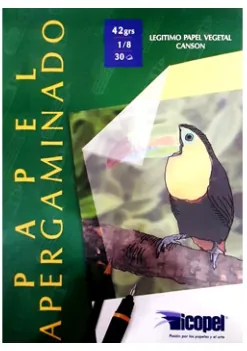 PAPEL APERGAMINADO 42GRS 1/8