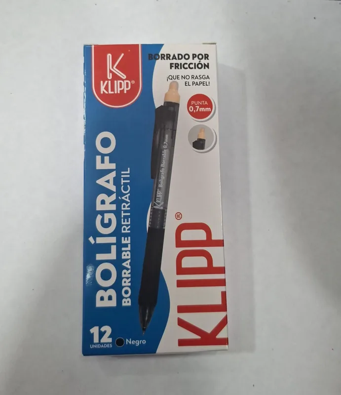 BOLIGRAFO BORRABLE KLIPP RETRACTIL CAJA*12
