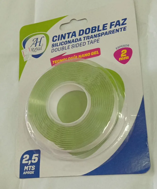 CINTA DOBLE FAX TRANSPARENTE X 2MT