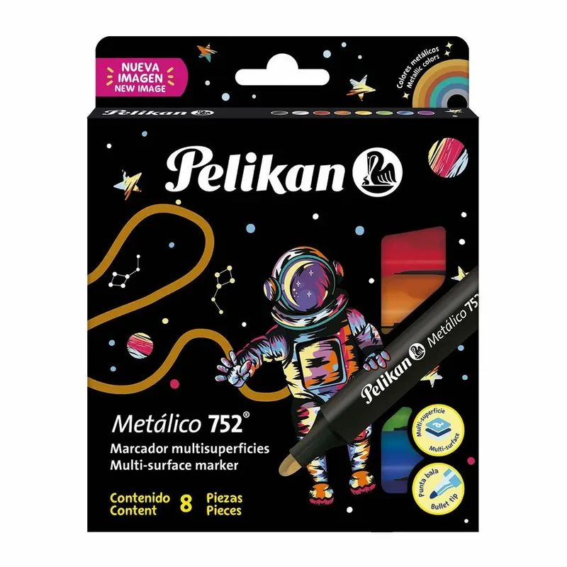 ESTUCHE MARCADOR METALICO X 8
