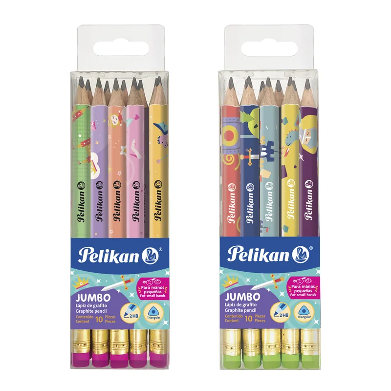 CAJA LAPIZ PELIKAN JUMBO X10