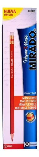 CAJA LAPIZ MIRADO ROJO X12