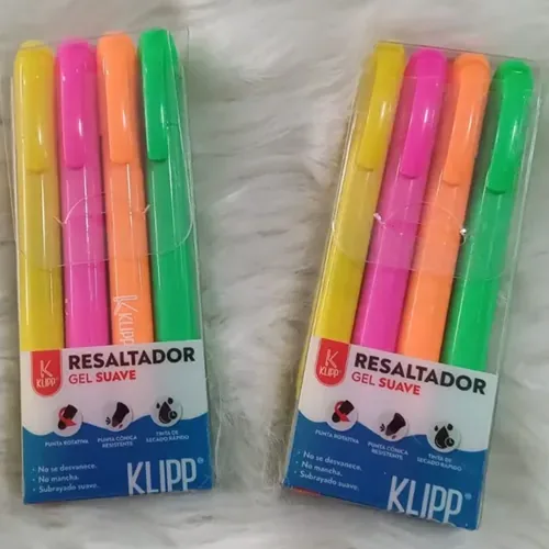 SET RESALTADOR KLIPP GEL X4